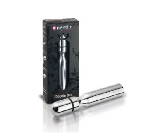 Металеве ділдо Mystim Double Dan для електростимулятора, діаметр 2,5 см