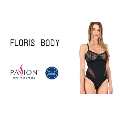 Боді FLORIS BODY black L/XL - Passion Exclusive