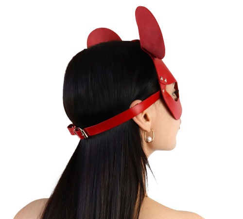 Кожаная маска мышки Art of Sex - Mouse Mask, Красный