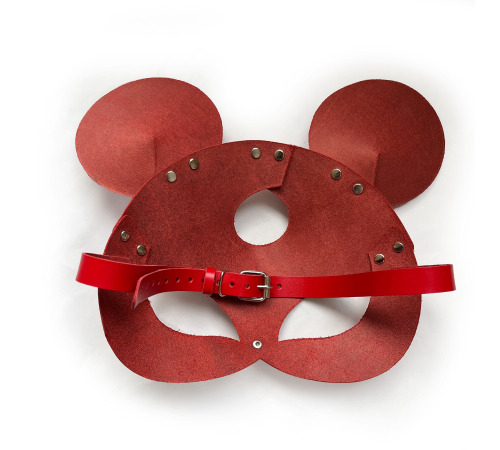 Кожаная маска мышки Art of Sex - Mouse Mask, Красный