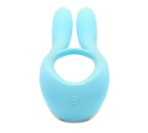 Вібратор для пар KISTOY Martin Blue, два мотори, кріплення на член, діаметр 3,2 см