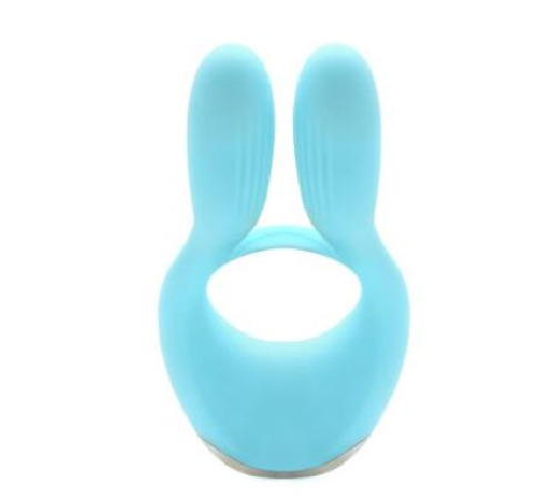 Вібратор для пар KISTOY Martin Blue, два мотори, кріплення на член, діаметр 3,2 см