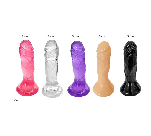 Гелевый фаллоимитатор Adam, длина 12,3 см, ширина 3 см, цвет черный