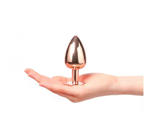Металлическая анальная пробка с украшением в виде кристалла Dorcel - Diamond Plug Rose Gold L