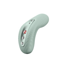 Накладной вибратор Fun Factory LAYA III sage green, эффект постукивания пальцем