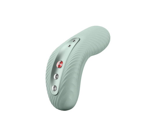 Накладний вібратор Fun Factory LAYA III sage green, ефект постукування пальцем
