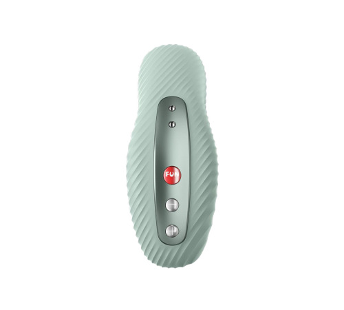 Накладний вібратор Fun Factory LAYA III sage green, ефект постукування пальцем