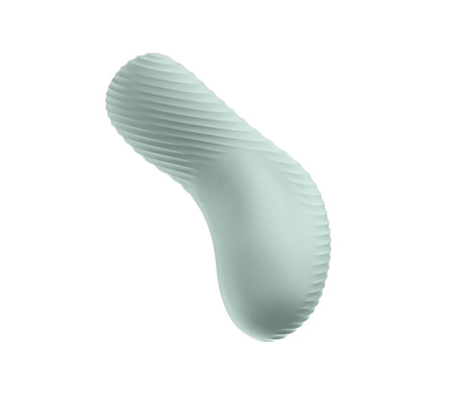 Накладний вібратор Fun Factory LAYA III sage green, ефект постукування пальцем