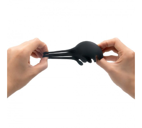 Эрекционное кольцо с вибрацией и стимуляцией мошонки Dorcel FUN BAG, перезаряжаемое