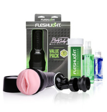 Мастурбатор Fleshlight Pink Lady Original Value Pack: присоска, смазка, чистящее и восстанавливающее