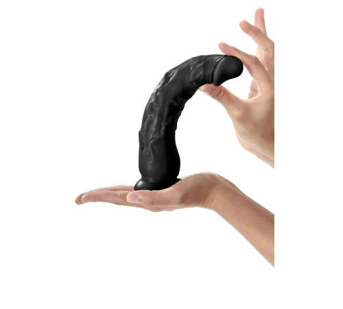 Фаллоимитатор с присоской Real Body - Real Justin Black, TPE, диаметр 4,2см