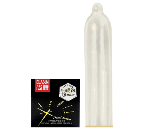 Презервативы с эффектом проолонгации Elasun Iron Man,  2 шт