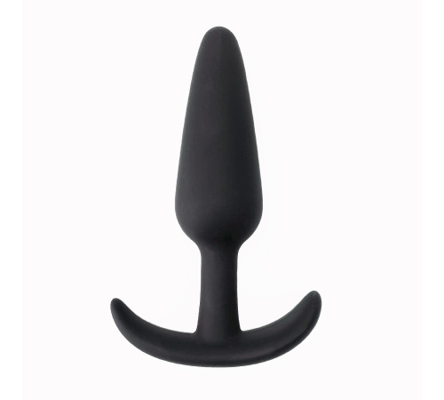 Анальна пробка Velvet Bullet М, оксамитовий силікон, колір Чорний