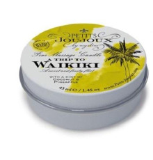 Масажна свічка Petits Joujoux - Waikiki Beach - Coconut and Pineapple (43 мл) з афродизіаками