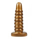Велика анальна пробка ребриста Chisa Dark Muscle Gold