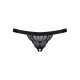 Мереживні танги з доступом Obsessive 828-THC-1 crotchless thong S/M, чорні