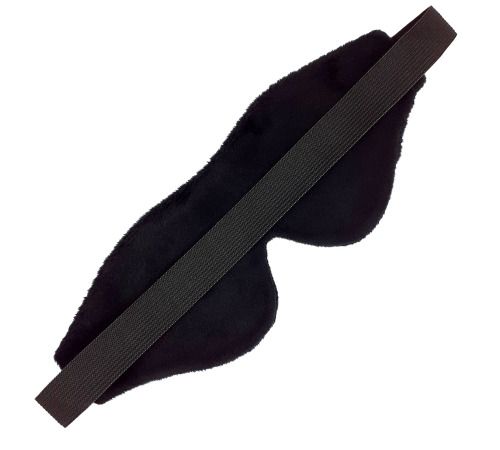 Велюровая маска на глаза Черная