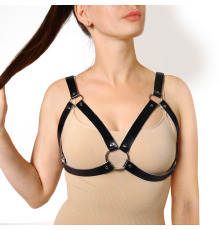 Кожанная портупея - браллет Inessa, натуральная кожа, размер L-2XL