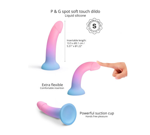 Дилдо з кольоровим градієнтом Love To Love DILDOLLS - UTOPIA S ультрам'який