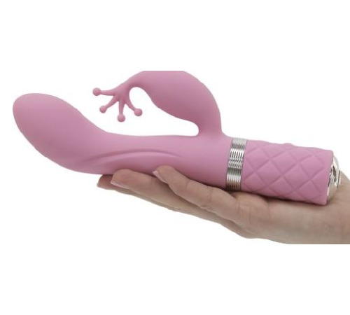 Роскошный вибратор-кролик Pillow Talk - Kinky Pink с кристаллом Сваровски, мощный