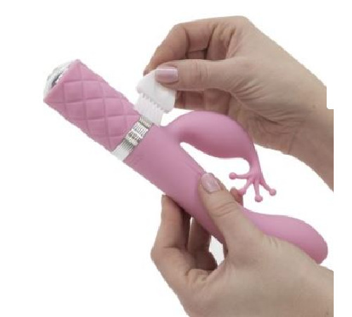 Роскошный вибратор-кролик Pillow Talk - Kinky Pink с кристаллом Сваровски, мощный