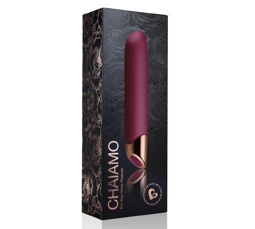 Потужний вібратор Rocks Off Chaiamo Burgundy, soft-touch силікон, до 3-х годин роботи, водостійкий