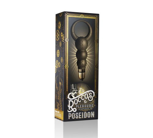 Эрекционное кольцо Rocks Off Dr Roccos Poseidon с вибрацией, со стимулятором клитора или яичек