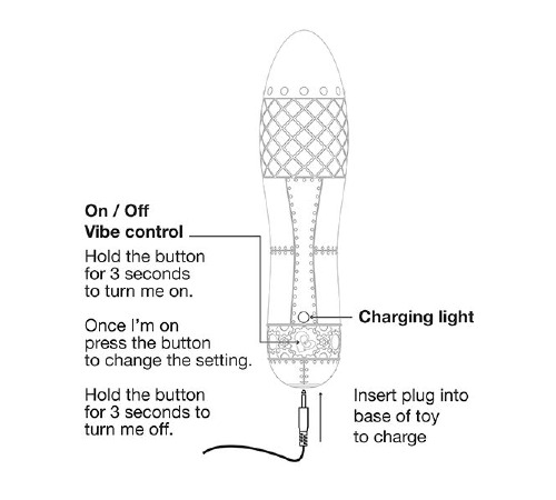 Вибратор Rocks Off Dr Roccos Zeppelina в стиле стимпанк, soft-touch силикон