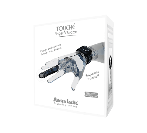 Вібратор на палець Adrien Lastic Touche (L) для глибокої стимуляції з пультом керування на руці