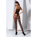 Ажурный бодистокинг с интимными вырезами Passion BS076 black