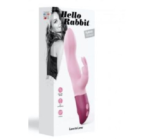 Вибратор-кролик Love To Love Hello Rabbit Rose с гибким стволом и стимуляцией точки G, 2 мотора