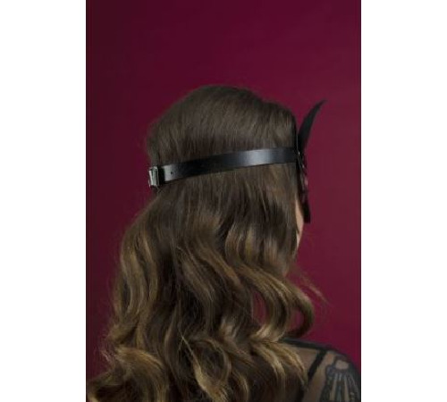 Маска кошечки Feral Feelings - Catwoman Mask, натуральная кожа, черная