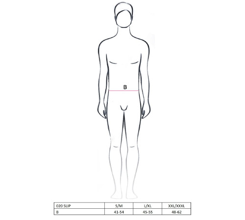 Чоловічий костюм офіціанта Passion 020 SLIP black L/XL: трусики, метелик, манжети