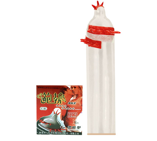 Презервативы с усиками и шипами по спирали 1 шт 