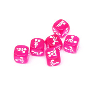 Кубик із позами, колір малиновий, 17 мм (2шт)