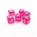 Кубик с позами, цвет малиновый, 17 мм (2шт)