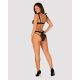 Напівпрозорий еротичний комплект Obsessive Obsessivia 2-pcs set black S/M, бюстгальтер та трусики