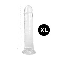 Гелевый реалистичный фаллоимитато Denis размер XL, Длина 21,5 см,  Диаметр 4.4 см, Прозрачный