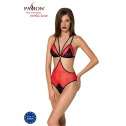Напівпрозоре боді з мереживом Passion PEONIA BODY S/M red