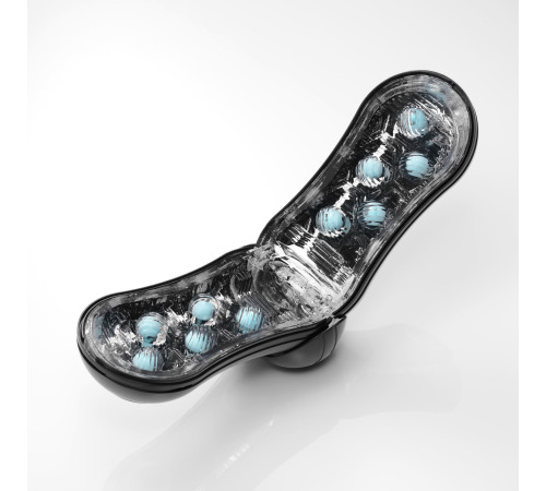 Мастурбатор Tenga Flip Orb Strong — Blue Rush, з можливістю зміни тиску та стимулювальними кульками