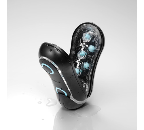 Мастурбатор Tenga Flip Orb Strong — Blue Rush, з можливістю зміни тиску та стимулювальними кульками