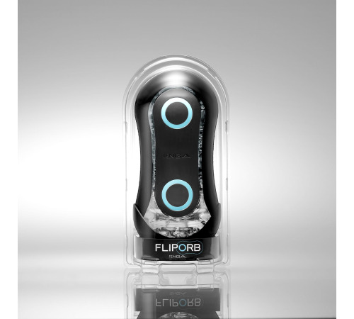 Мастурбатор Tenga Flip Orb Strong — Blue Rush, з можливістю зміни тиску та стимулювальними кульками
