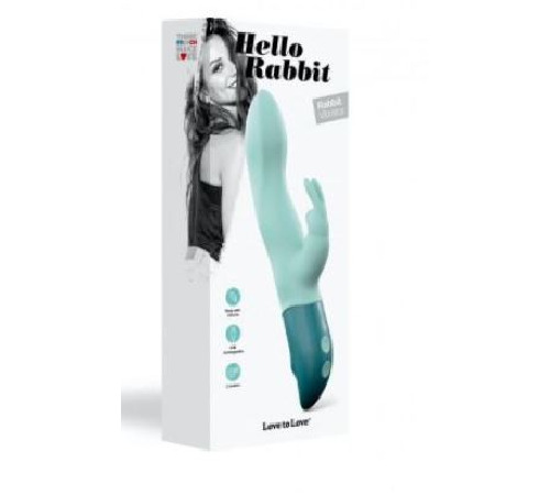 Вибратор-кролик Love To Love Hello Rabbit Menthe с гибким стволом и стимуляцией точки G, 2 мотора