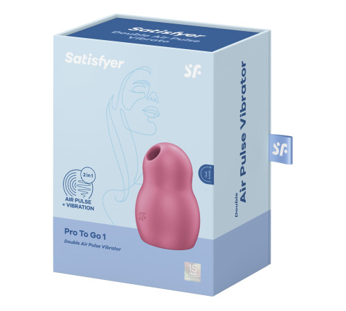 Вакуумный стимулятор с вибрацией Satisfyer Pro To Go 1 Red