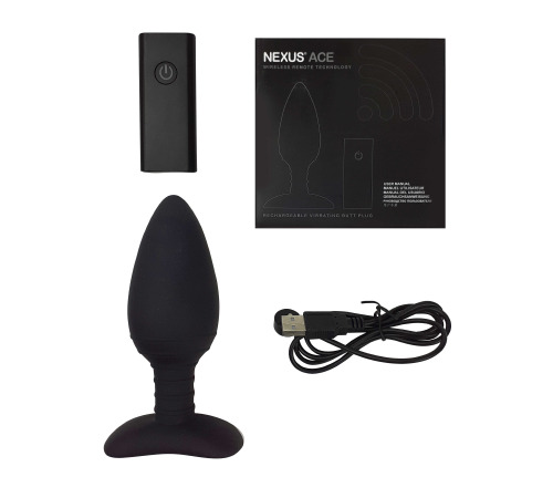 Анальна вібропробка Nexus ACE Large, з пультом ДК, макс. діаметр 5 см