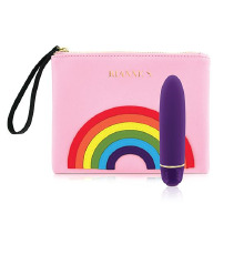 Вибропуля RIANNE S - Classique Vibe мини-вибратор на 7 режимов, чехол-косметичка Pride Deep Purple