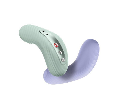 Накладний вібратор Fun Factory LAYA III sage green, ефект постукування пальцем