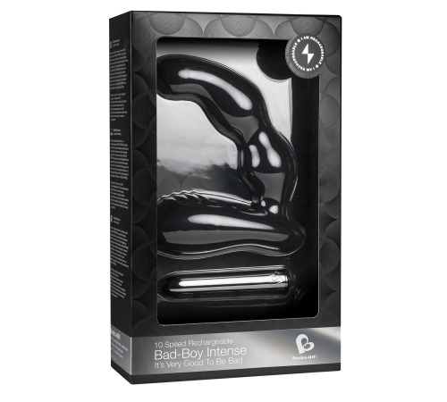 Вибромассажер простаты Rocks Off Bad-Boy Intense, массаж промежности, макс диаметр 4см, перезаряжаем