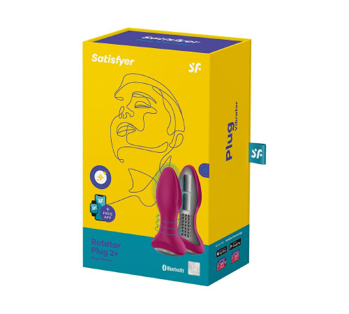 Анальная смарт вибропробка с жемчужным массажем Satisfyer Rotator Plug 2+ Violet