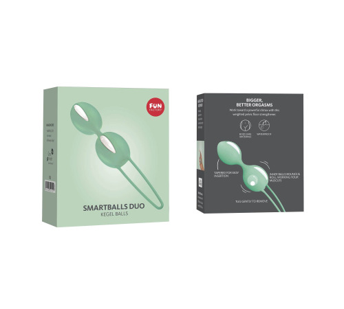 Вагинальные шарики Fun Factory SMARTBALLS DUO, фисташково-белые, 2 шт, диаметр 3,2 и 3,6 см